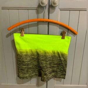 Homma athletic shorts, never worn, ombré neon green size small.